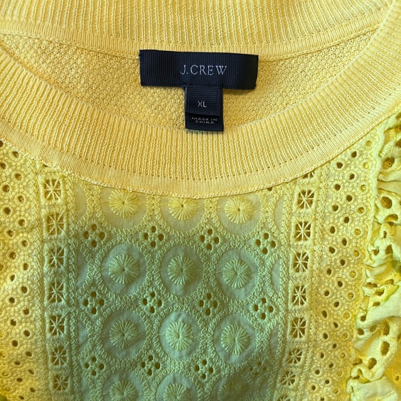 J.Crew Eyelet Ruffle Sweater - Picture 3 of 3